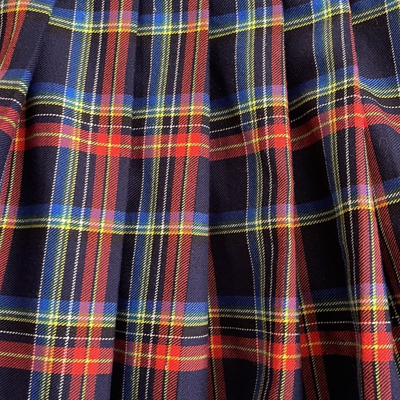 ♻️📸La Senza Blue Red Yellow Green Plaid Pleated Mini Skirt size Medium - Picture 7 of 12